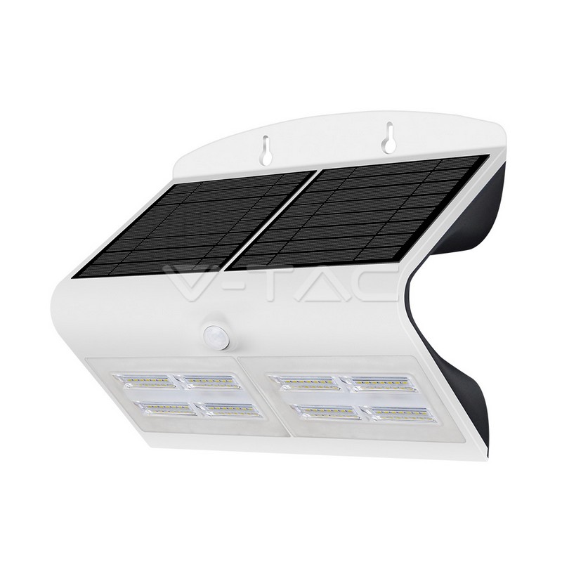 V-TAC LAMPADA LED VT-767-7 7W IP65 CON SENSORE E PANNELLO SOLARE
